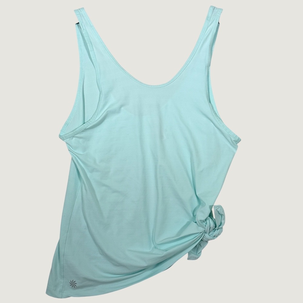 Athleta Max Out Tank Top Side Tie Athletic Mint Green Women's Size Medium